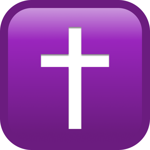 Latin Cross Button Emoji, Religion Symbol Icon